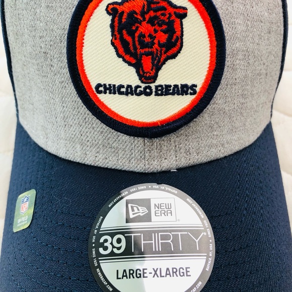 New Era 39Thirty NFL Chicago Bears On-Field Gray/Blue Caps SZ L/XL Flex fit hat - Picture 2 of 8